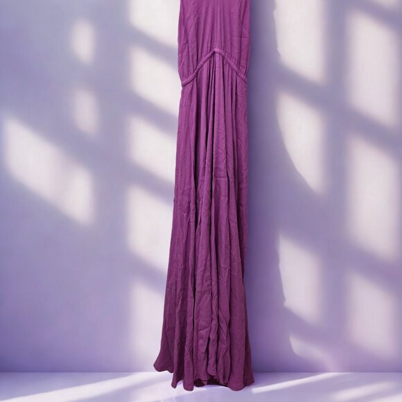 💜 Vici Purple Maxi Dress – Sleeveless Flowy Boho Evening Style - Picture 3 of 8